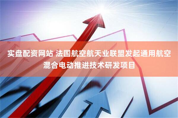 实盘配资网站 法国航空航天业联盟发起通用航空混合电动推进技术研发项目